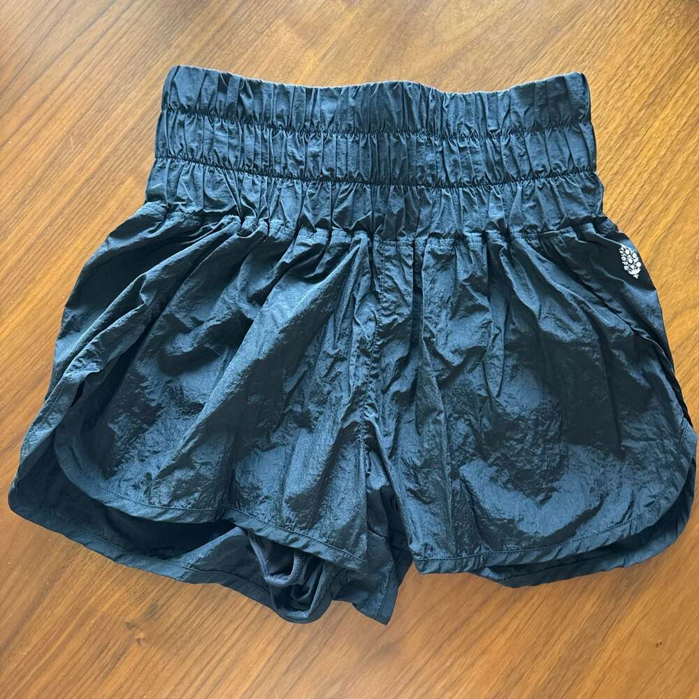 FP Movement The Way Home Black Nylon Athletic Shorts